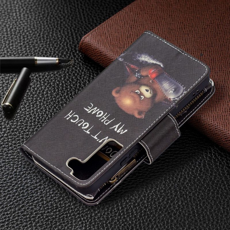 Folio-hoesje voor Samsung Galaxy S22 5G Beer Met Ritssluiting