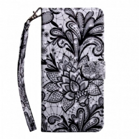 Folio-hoesje voor Samsung Galaxy S22 5G Chique Kant