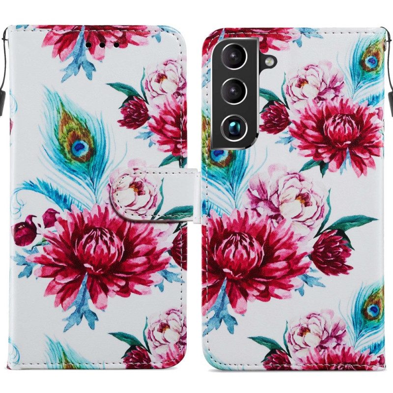 Folio-hoesje voor Samsung Galaxy S22 5G Intense Bloemen