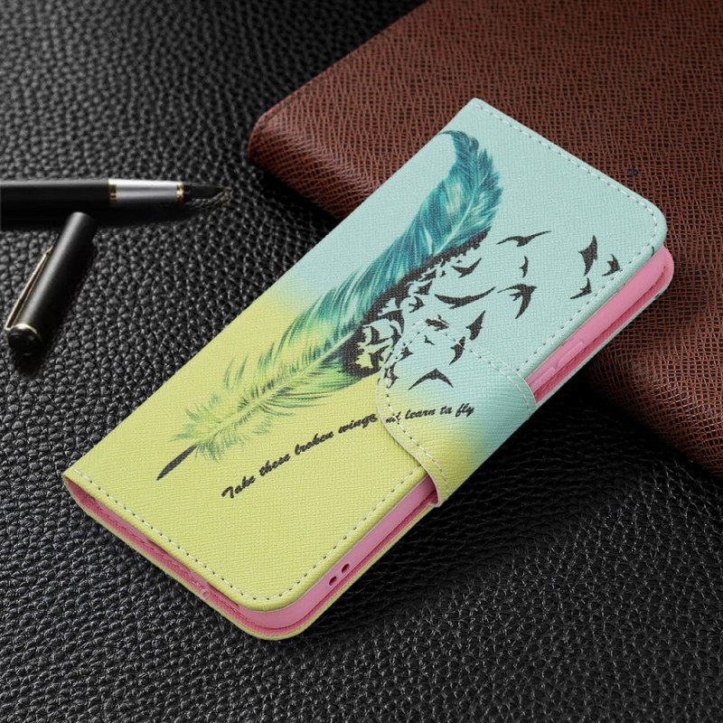 Folio-hoesje voor Samsung Galaxy S22 5G Leren Vliegen