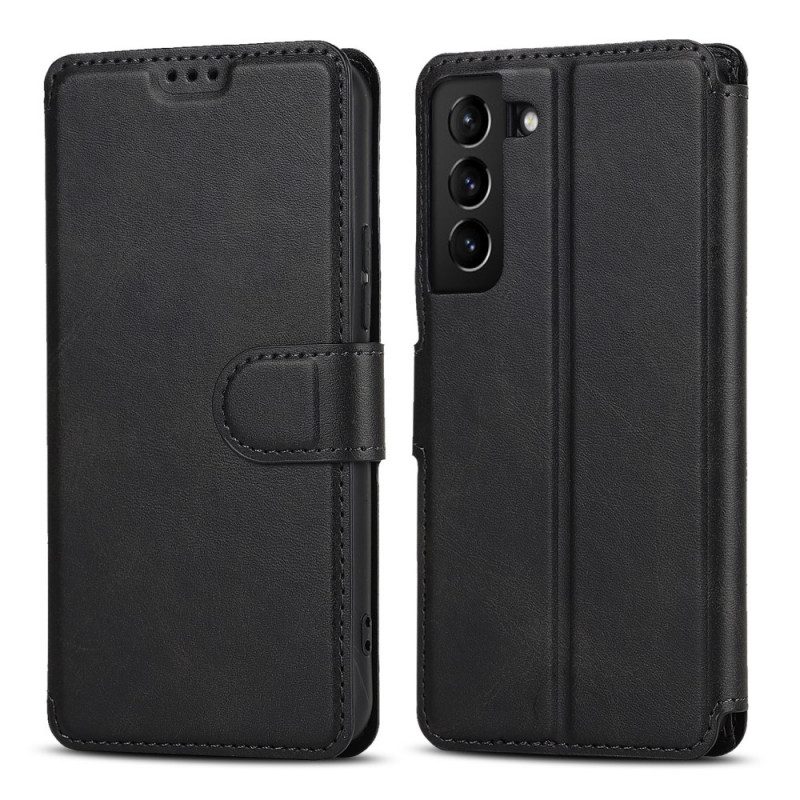 Folio-hoesje voor Samsung Galaxy S22 5G Mat Vintage Leereffect