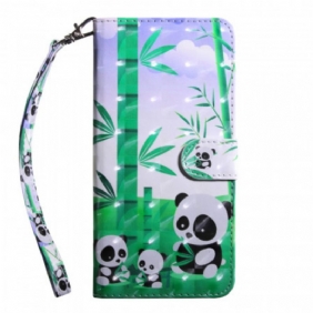 Folio-hoesje voor Samsung Galaxy S22 5G Panda-familie