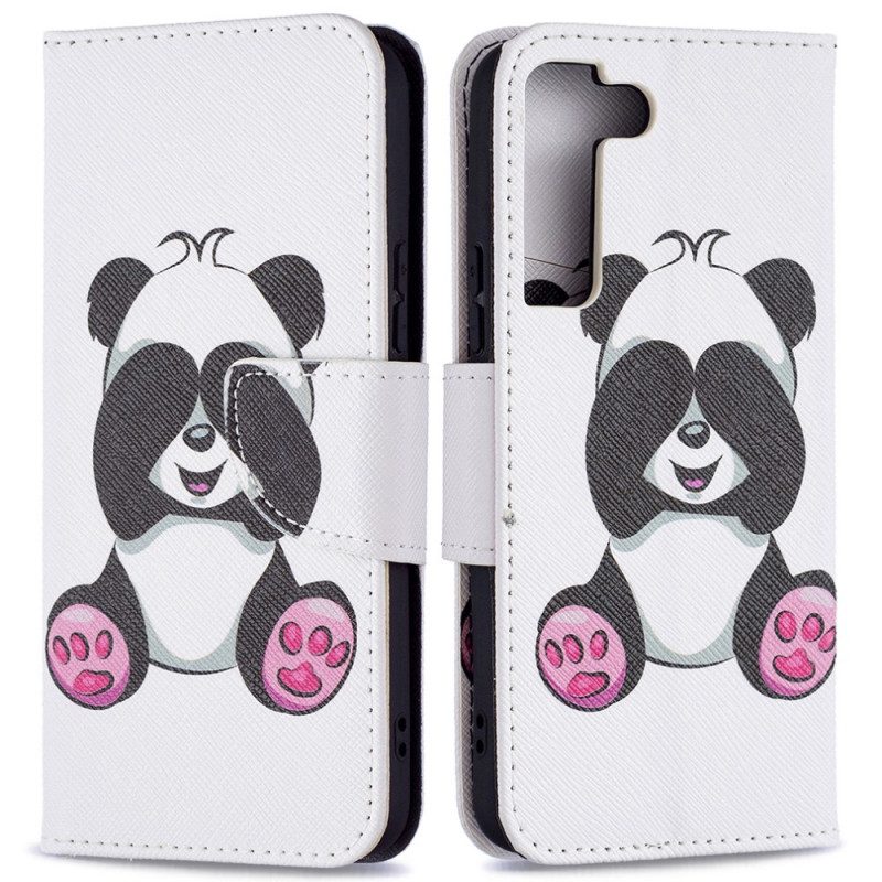 Folio-hoesje voor Samsung Galaxy S22 5G Panda-plezier