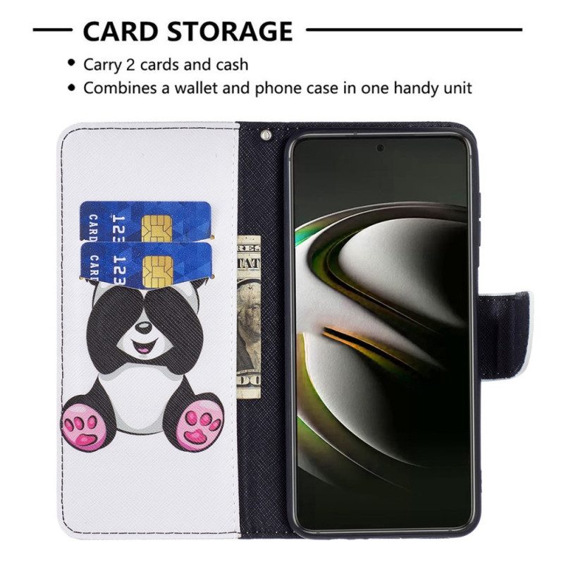 Folio-hoesje voor Samsung Galaxy S22 5G Panda-plezier