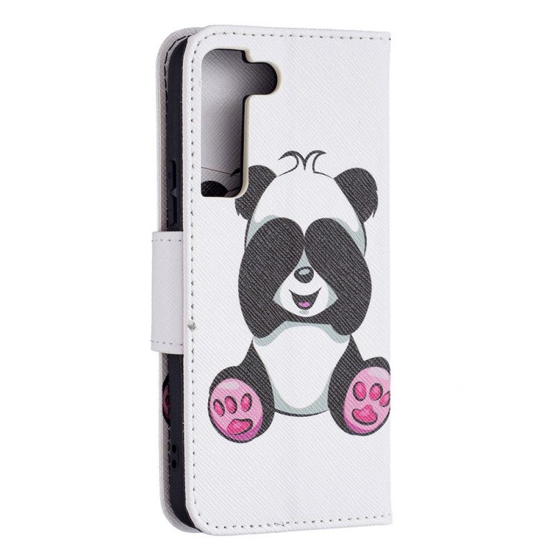 Folio-hoesje voor Samsung Galaxy S22 5G Panda-plezier