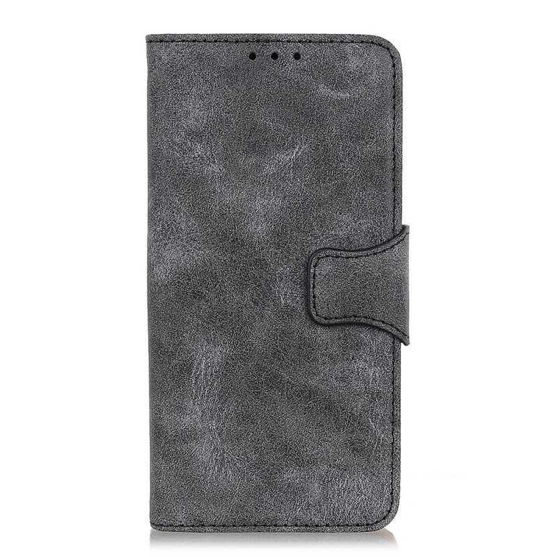 Folio-hoesje voor Samsung Galaxy S22 5G Vintage Gespleten Leer