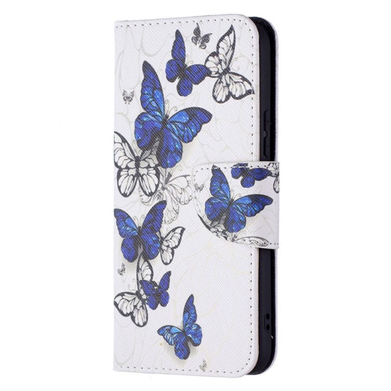 Folio-hoesje voor Samsung Galaxy S22 5G Vlinders Koningen