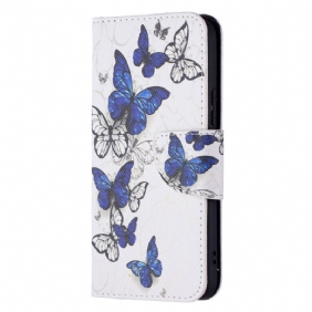 Folio-hoesje voor Samsung Galaxy S22 5G Vlinders Koningen