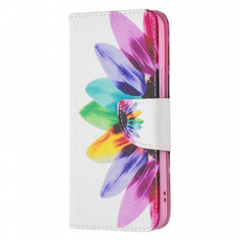 Folio-hoesje voor Samsung Galaxy S22 5G Waterverf Bloem