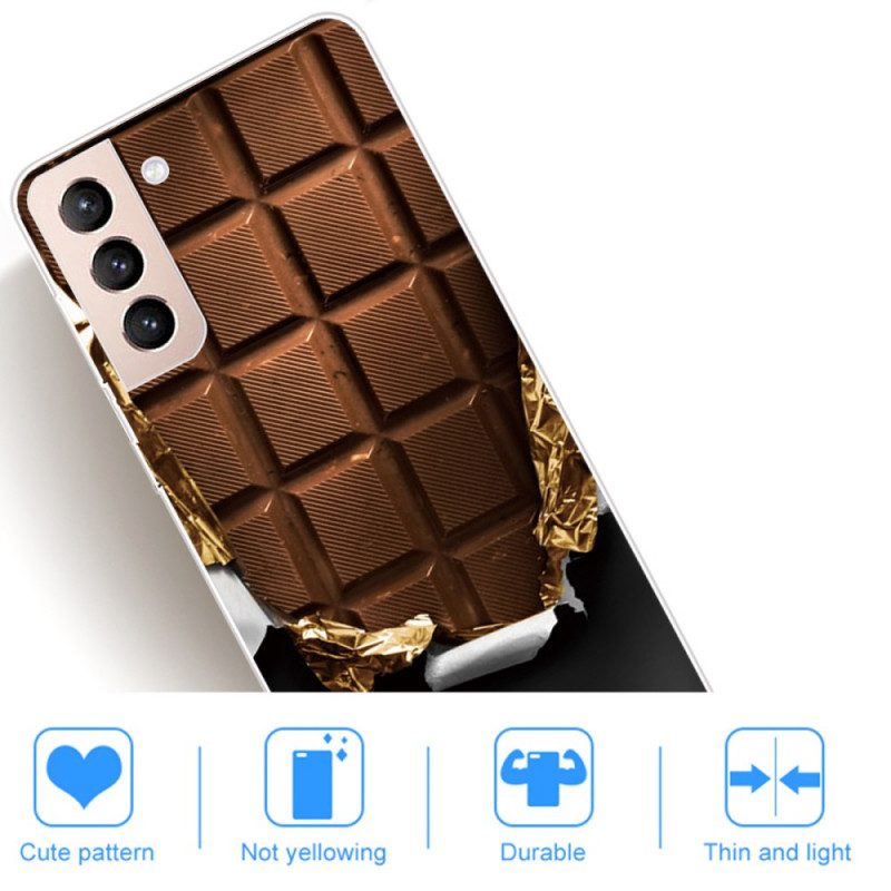 Hoesje voor Samsung Galaxy S22 5G Flexibele Chocolade