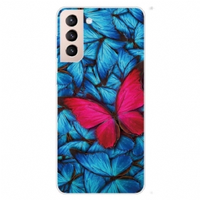 Hoesje voor Samsung Galaxy S22 5G Flexibele Vlinders