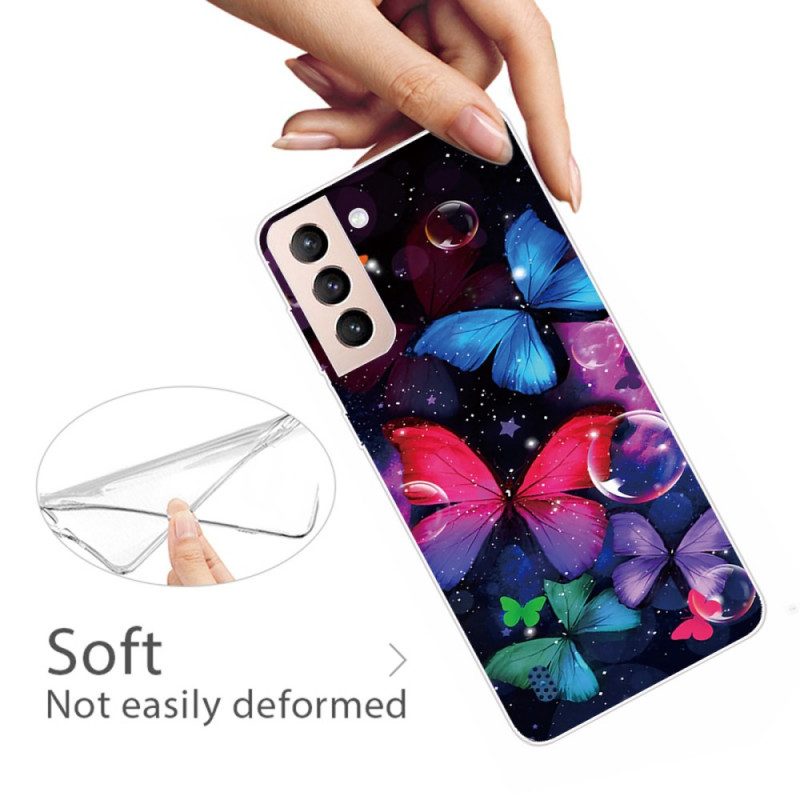 Hoesje voor Samsung Galaxy S22 5G Flexibele Vlinders