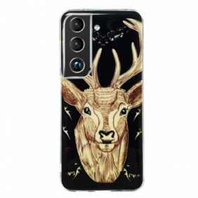 Hoesje voor Samsung Galaxy S22 5G Fluorescerende Majestueuze Herten