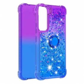 Hoesje voor Samsung Galaxy S22 5G Glitter Ringbeugel