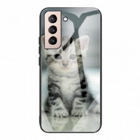 Hoesje voor Samsung Galaxy S22 5G Kitten Gehard Glas