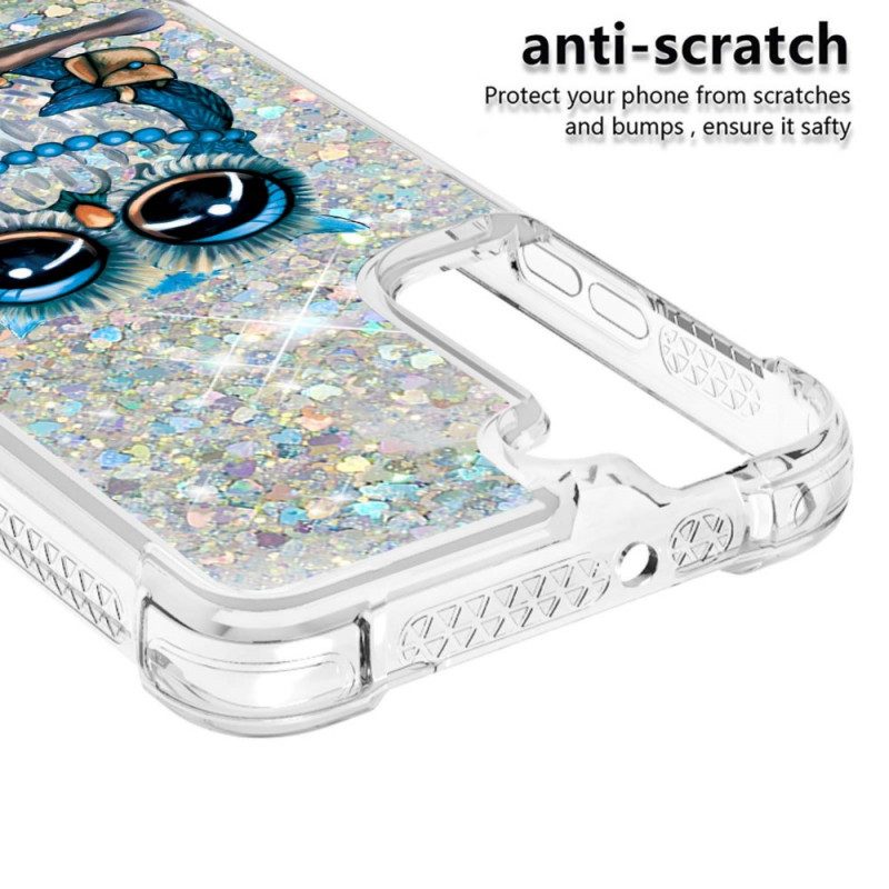 Hoesje voor Samsung Galaxy S22 5G Miss Uil Pailletten