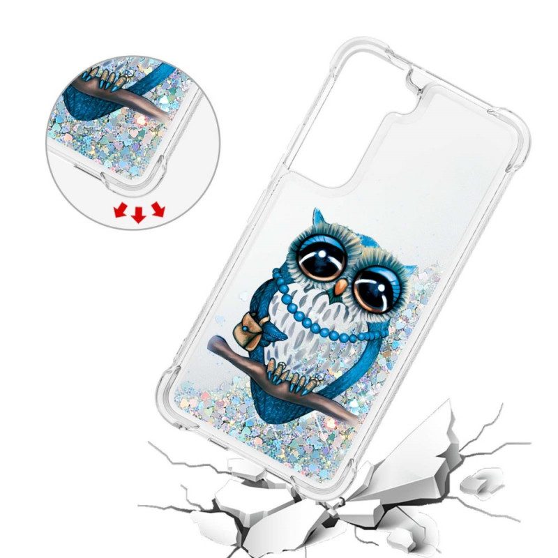 Hoesje voor Samsung Galaxy S22 5G Miss Uil Pailletten