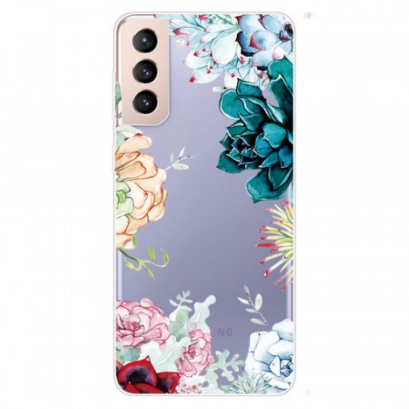 Hoesje voor Samsung Galaxy S22 5G Naadloze Aquarel Bloemen