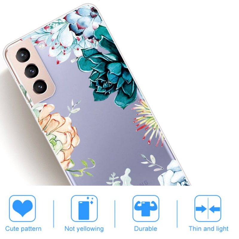 Hoesje voor Samsung Galaxy S22 5G Naadloze Aquarel Bloemen