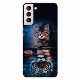 Hoesje voor Samsung Galaxy S22 5G Reflectie Van De Kat