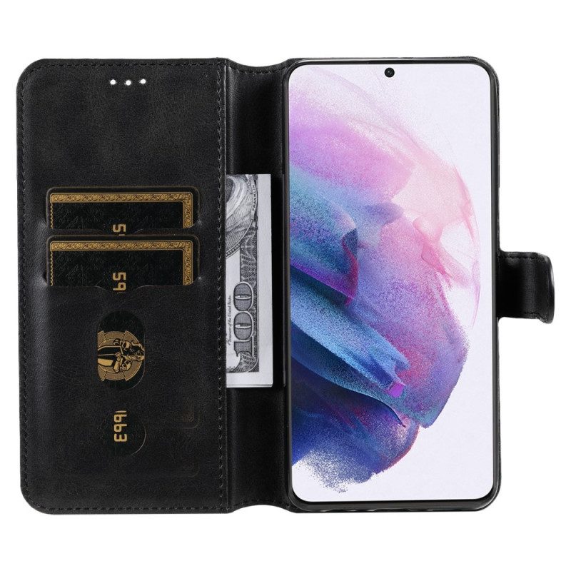 Leren Hoesje voor Samsung Galaxy S22 5G Klassiek