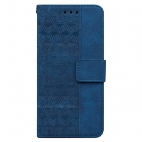 Flip Case voor Oppo Reno 8 Lite Met Ketting Patroon Met Bandjes