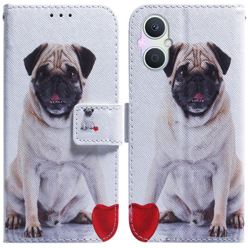 Folio-hoesje voor Oppo Reno 8 Lite Mops Hond