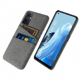 Telefoonhoesje voor Oppo Reno 8 Lite Doek Voor Kaarthouders