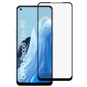 Zwarte Contourbescherming Van Gehard Glas Voor Oppo Reno 8 Lite