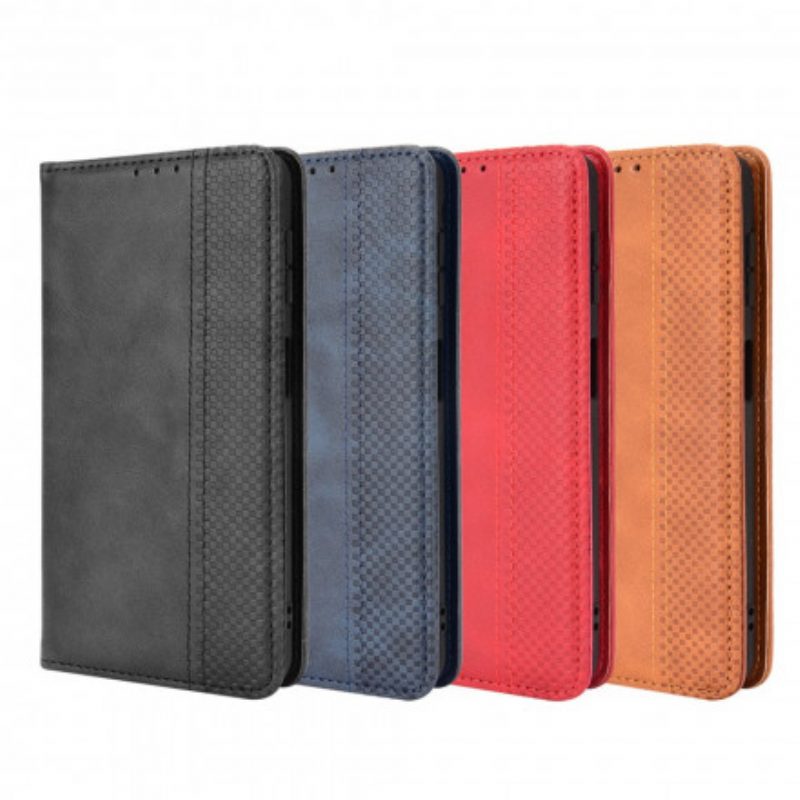 Bescherming Hoesje voor Samsung Galaxy A22 Folio-hoesje Gestileerd Vintage Leereffect