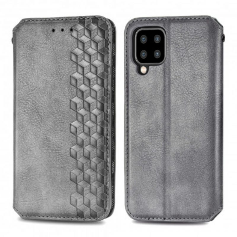 Bescherming Hoesje voor Samsung Galaxy A22 Folio-hoesje Leereffect Diamanttextuur