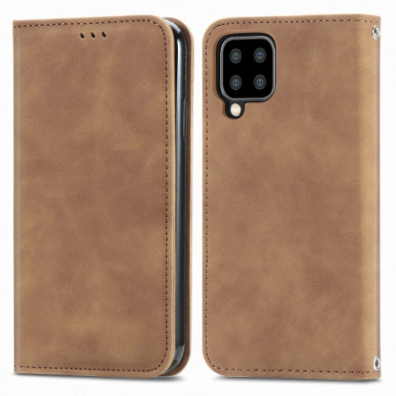 Bescherming Hoesje voor Samsung Galaxy A22 Folio-hoesje Vintage Kunstleer