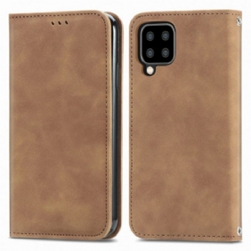 Bescherming Hoesje voor Samsung Galaxy A22 Folio-hoesje Vintage Kunstleer