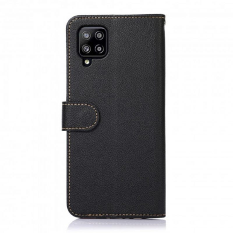 Flip Case voor Samsung Galaxy A22 Lychee-stijl Rfid Khazneh