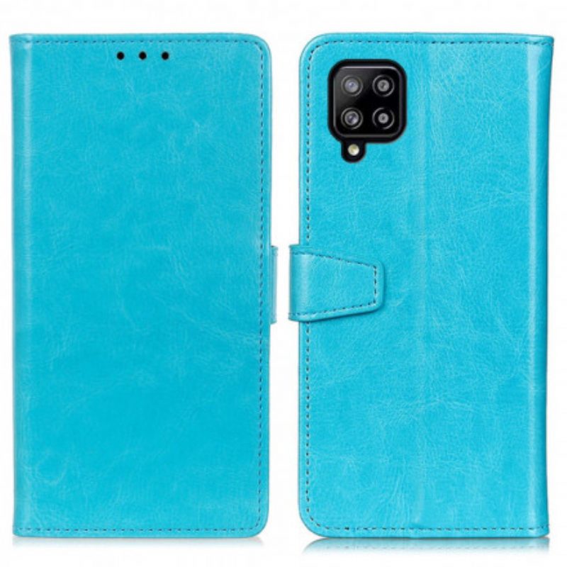 Folio-hoesje voor Samsung Galaxy A22 Eenvoudig Glanzend Leereffect