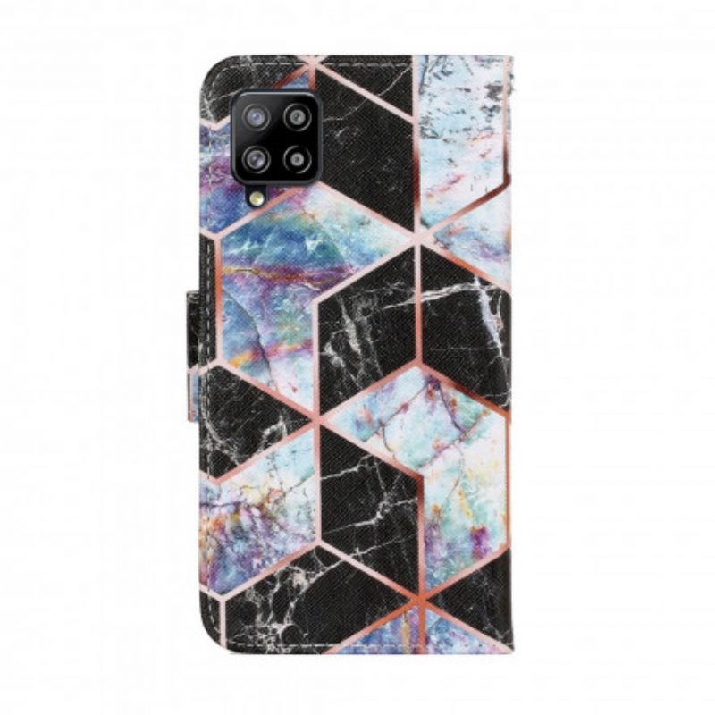 Folio-hoesje voor Samsung Galaxy A22 Geometrisch Marmer