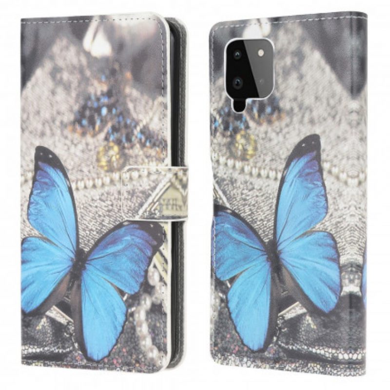 Folio-hoesje voor Samsung Galaxy A22 Vlinder Prestige Blauw