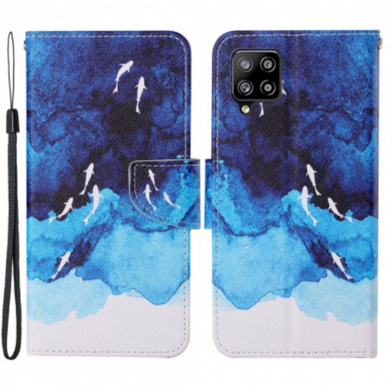 Folio-hoesje voor Samsung Galaxy A22 Zee Met String