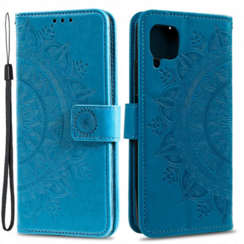 Folio-hoesje voor Samsung Galaxy A22 Zon Mandala