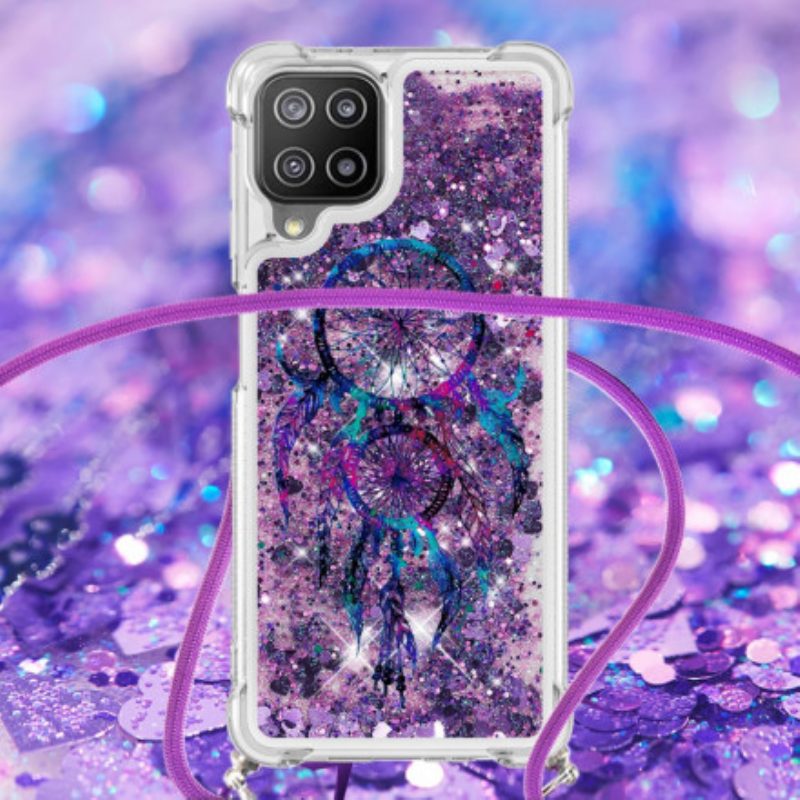 Hoesje voor Samsung Galaxy A22 Met Koord Dreamcatcher Met Trekkoord En Pailletten