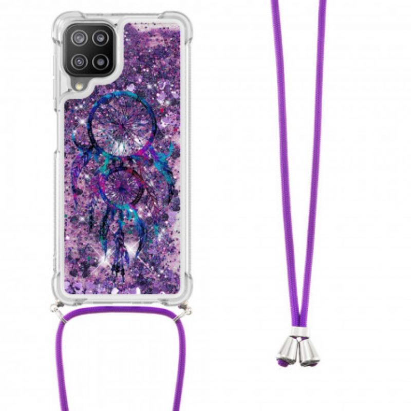 Hoesje voor Samsung Galaxy A22 Met Koord Dreamcatcher Met Trekkoord En Pailletten