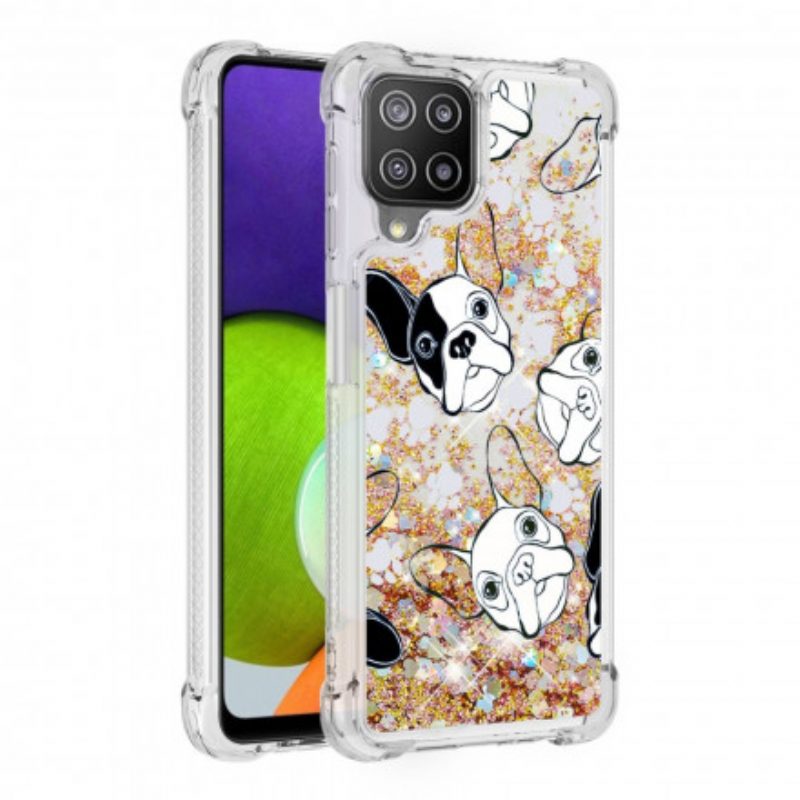 Hoesje voor Samsung Galaxy A22 Mr Dog Pailletten