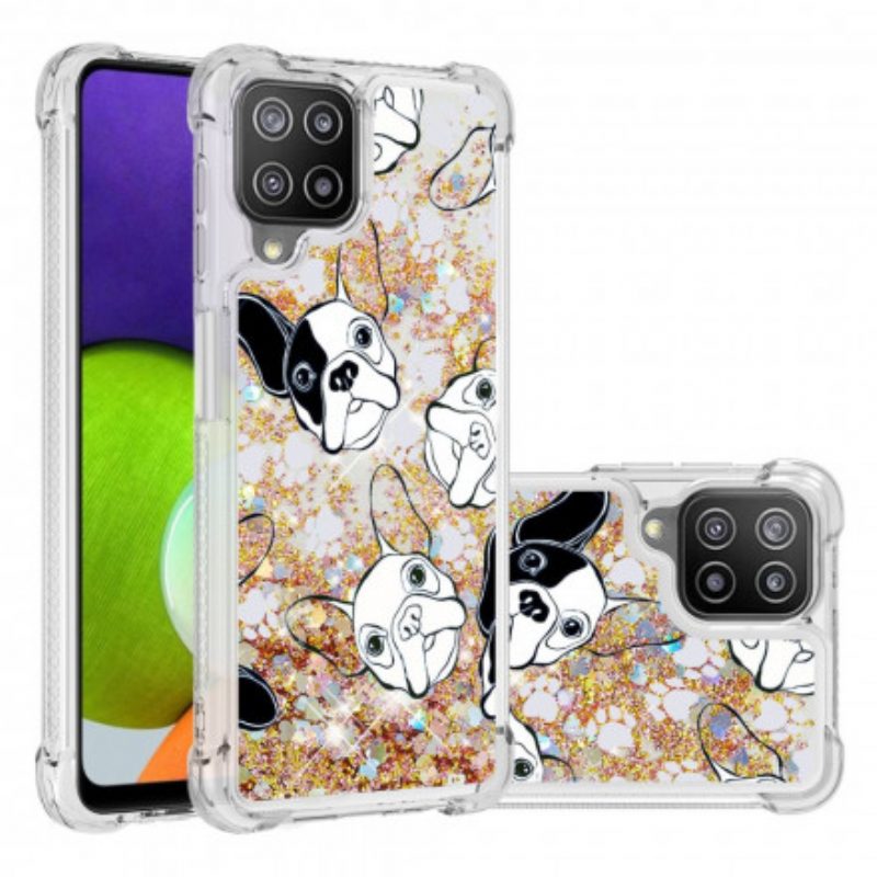 Hoesje voor Samsung Galaxy A22 Mr Dog Pailletten