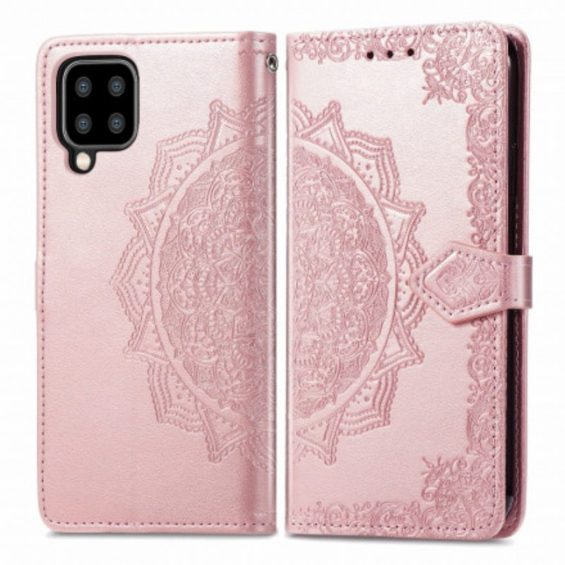 Leren Hoesje voor Samsung Galaxy A22 Mandala Middeleeuwen