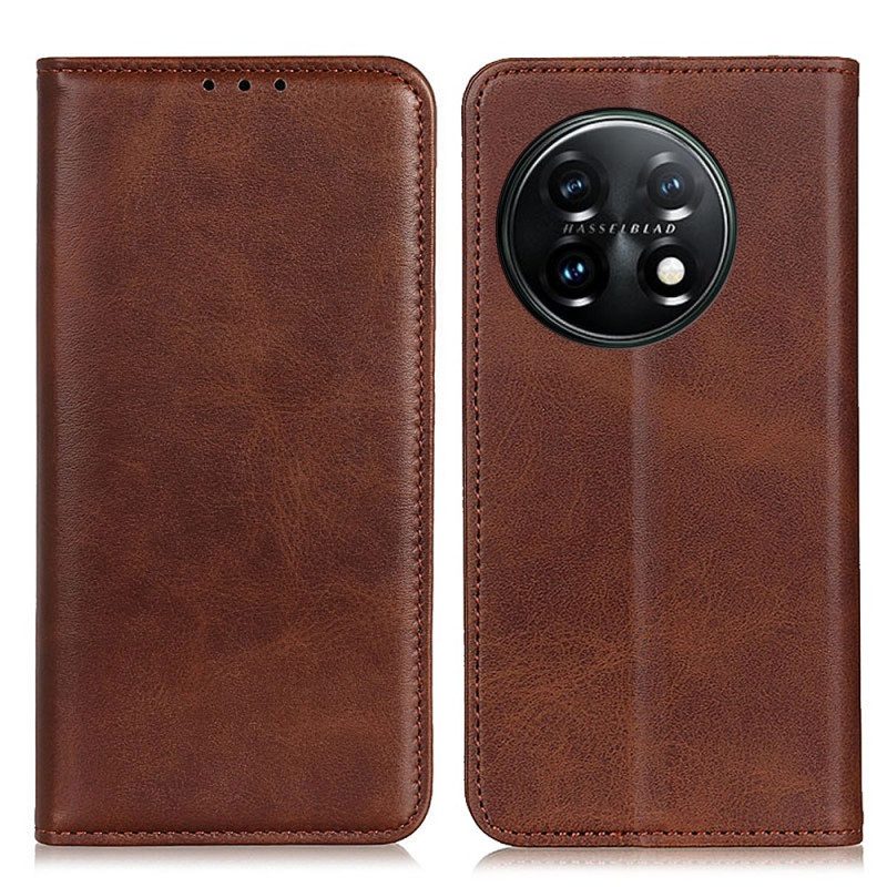 Bescherming Hoesje voor OnePlus 11 5G Folio-hoesje Elegantie Splitleer