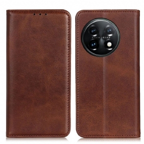 Bescherming Hoesje voor OnePlus 11 5G Folio-hoesje Elegantie Splitleer