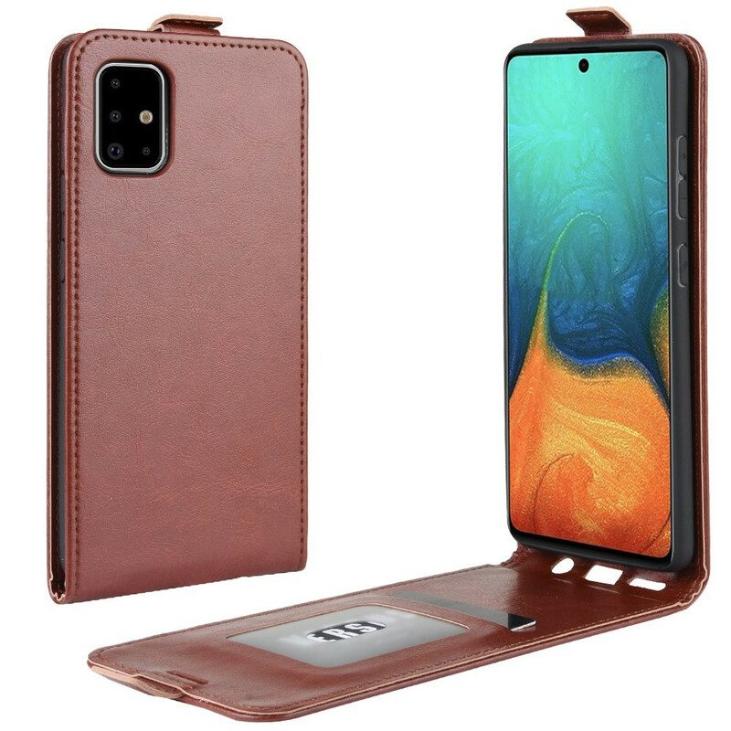 Flip Case voor Samsung Galaxy A71 Folio-hoesje Opvouwbaar Leereffect