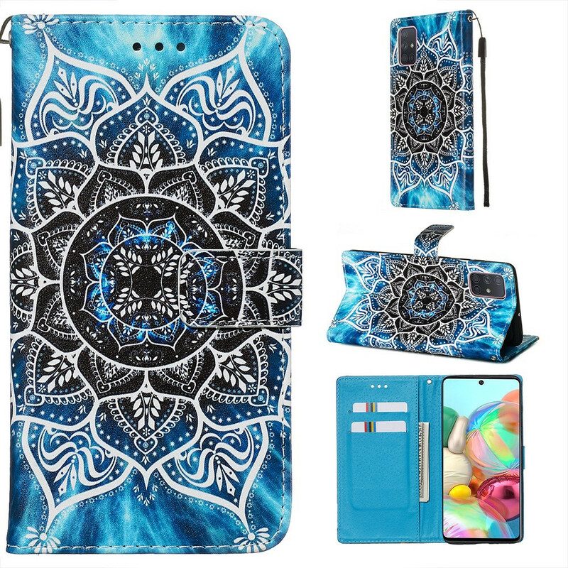 Folio-hoesje voor Samsung Galaxy A71 Mandala In De Lucht