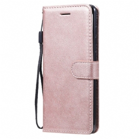 Folio-hoesje voor Samsung Galaxy A71 Met Ketting Effen Kleur Serie Strappy