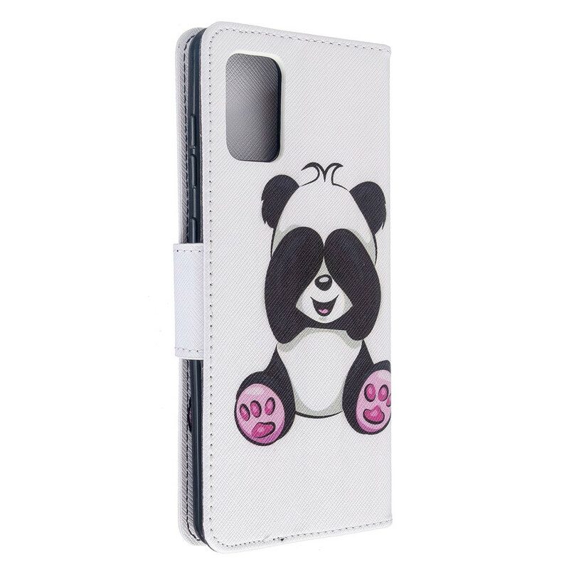 Folio-hoesje voor Samsung Galaxy A71 Panda-plezier